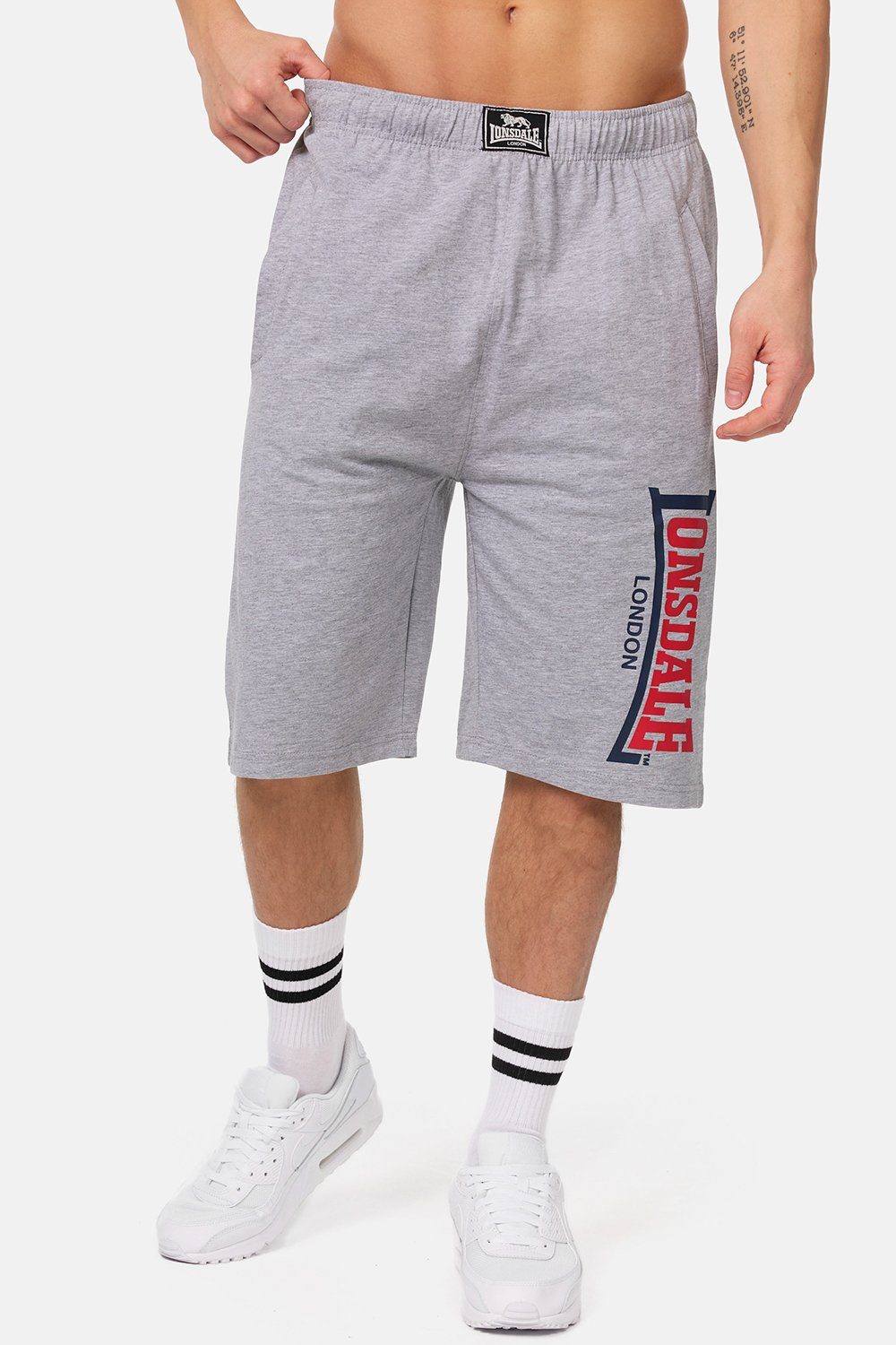 Lonsdale Sweatshorts LOGO JAM Marl Grey | Sportshorts