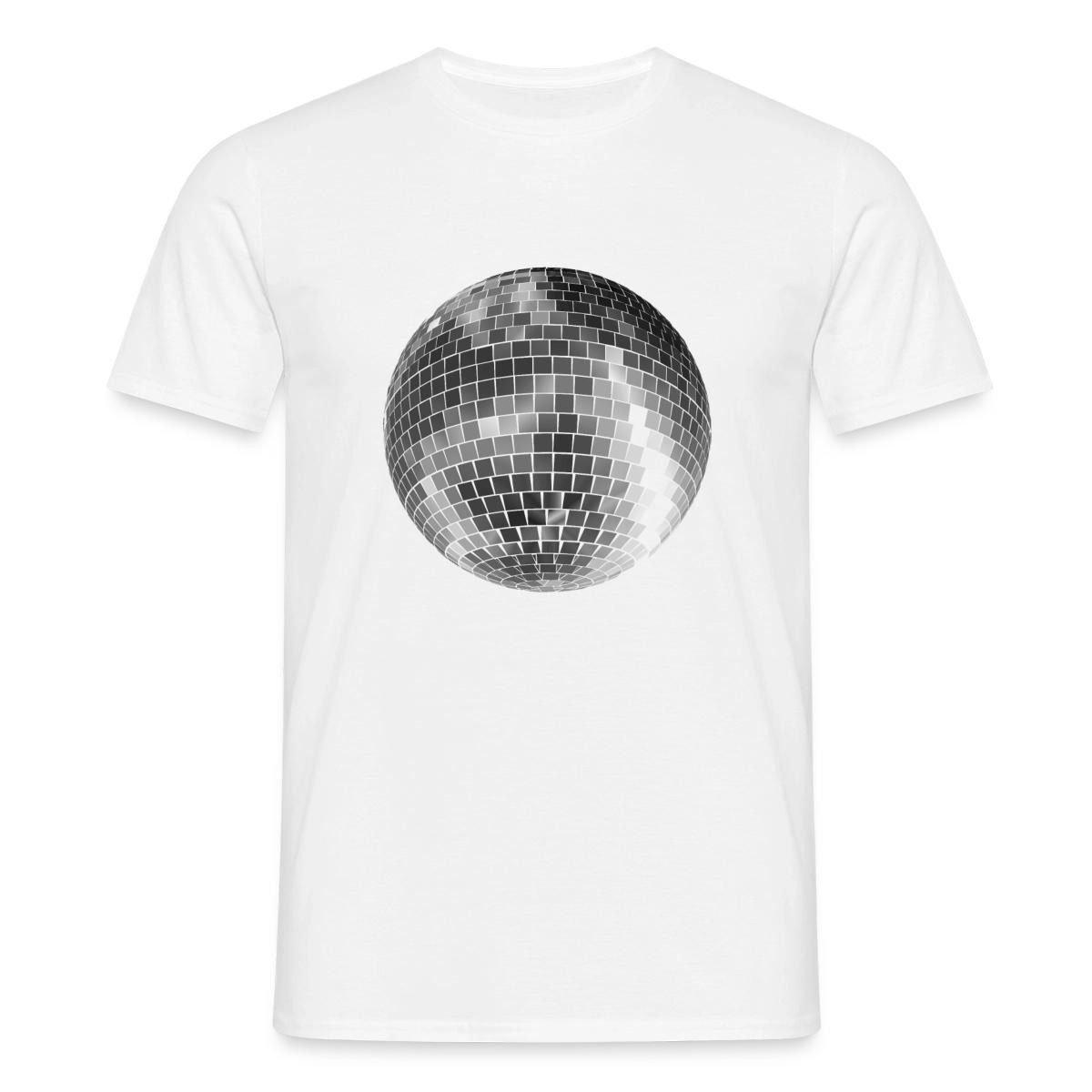 T-Shirt Funkelnde Diskokugel Design Männer T-Shirt