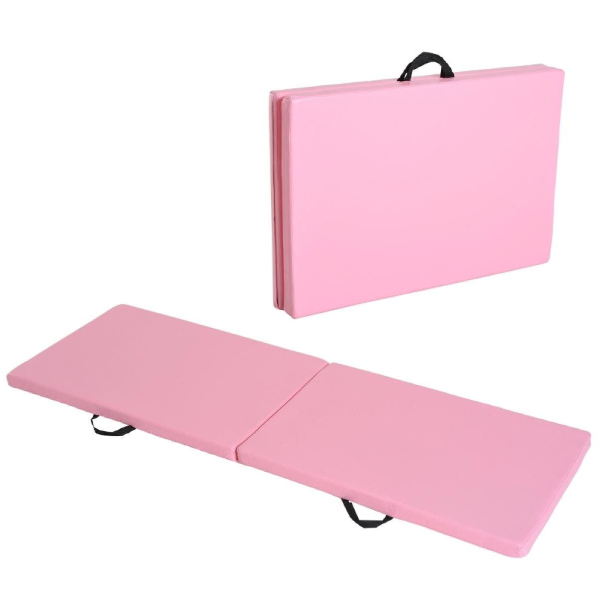 FELIXLEO Tischtennisplatte Trainingsmatte Faltbare Fitnessmatte 180 60 5 Rosa Griffen Yoga, MMA, (1-tlg)