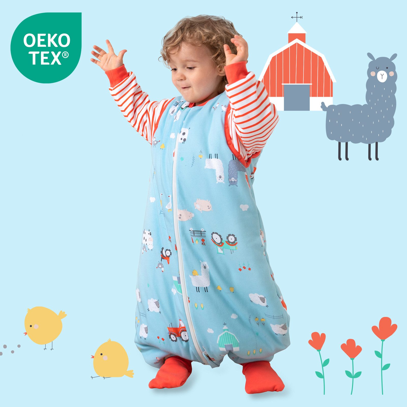 Schlummersack Kinderschlafsack Bio Schlafsack mit Füßen günstig online kaufen