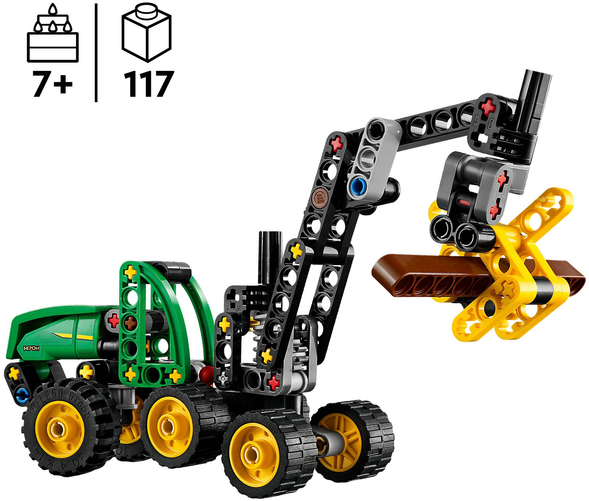 LEGO® John Deere 1470H Rad-Harvester (42218), LEGO Technic Konstruktionsspielsteine, (117 St), Made in Europe