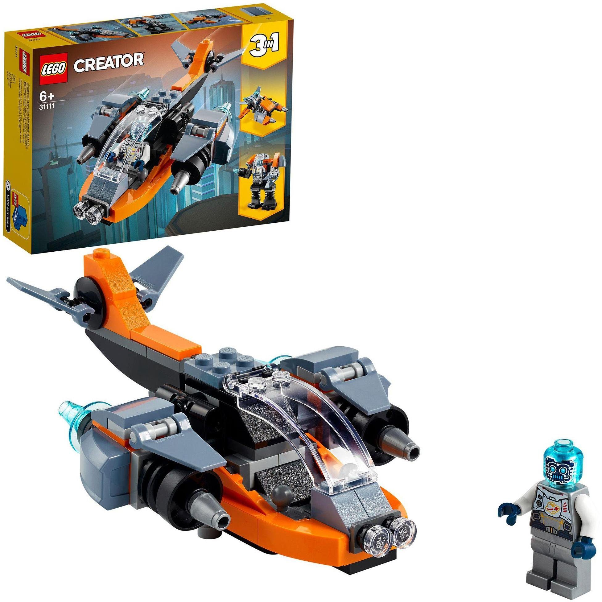 Cyber-Drohne (31111), LEGO® Creator 3in1 Konstruktionsspielsteine
