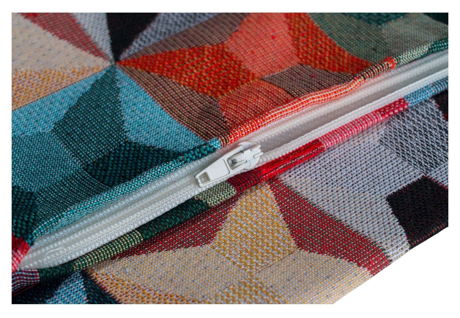 Kissenhülle TALEA, B 48 cm x L 48 cm, Mehrfarbig, mit rautenförmigen Sternen