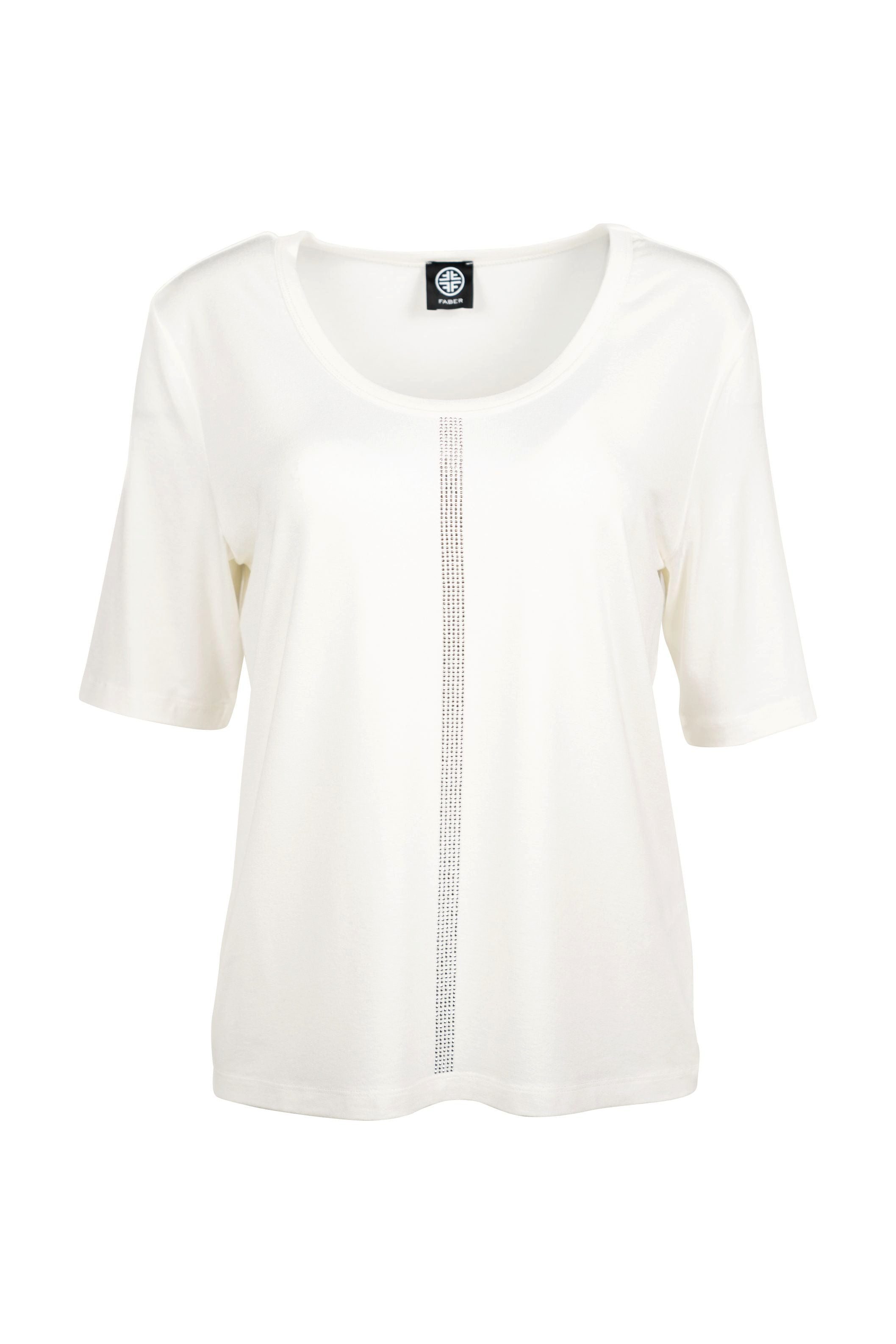 Faber Kurzarmshirt Halbarmshirt mit Steinchenzier in günstig online kaufen