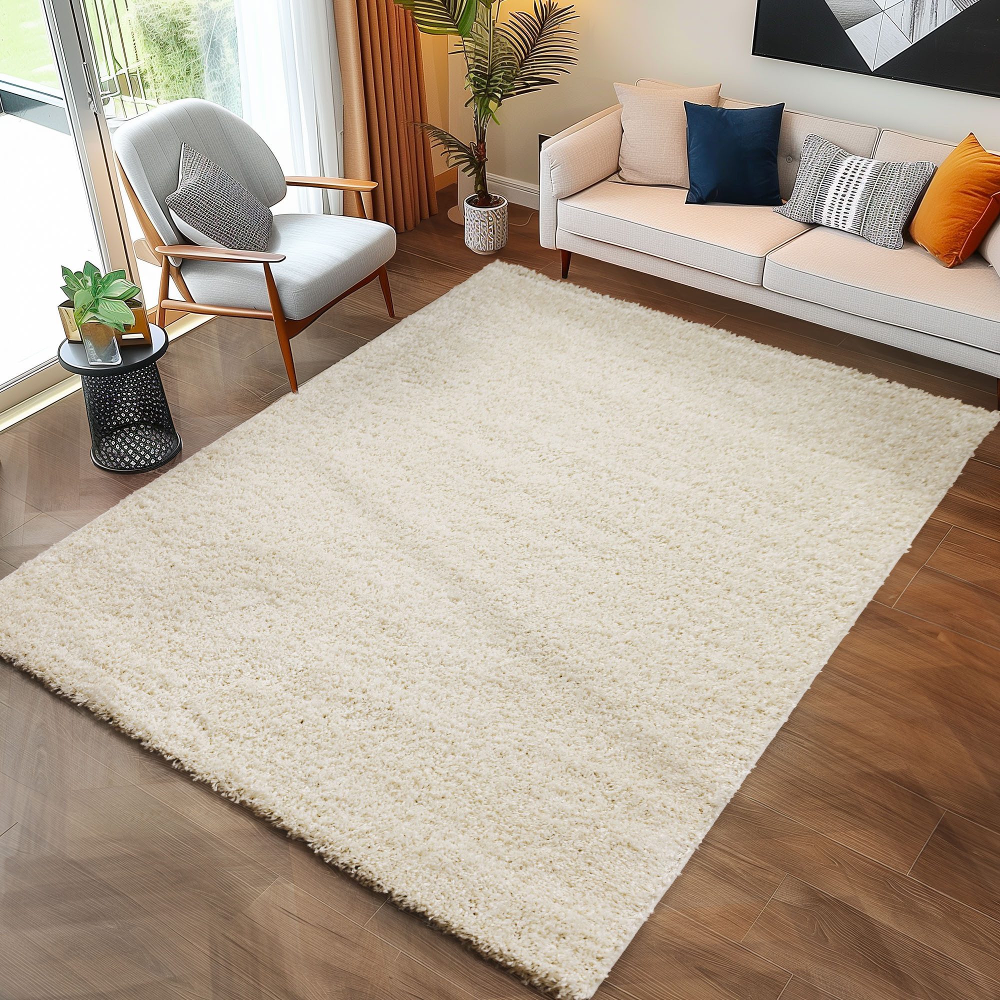 Carpettex Hochflor-Teppich Unicolor - Einfarbig, Läufer, Höhe: 30 mm, Einfa günstig online kaufen