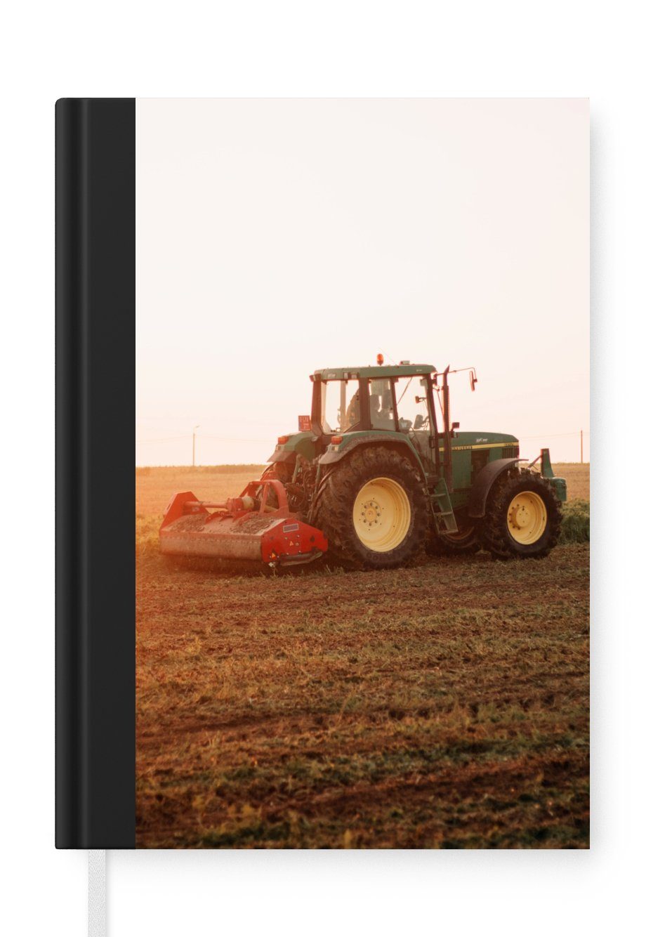 MuchoWow Notizbuch Traktor - Feld - Bauernhof - Landwirt - Horizont, Journal, Merkzettel, Tagebuch, Notizheft, A5, 98 Seiten, Haushaltsbuch