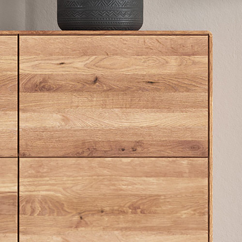 Lomadox Highboard KALAMANTA-69, in massiver Eiche mit 2 Türen und 1 Schublade