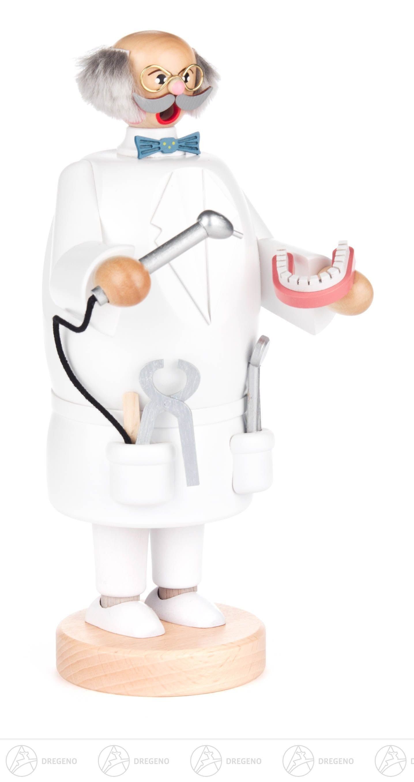 Dregeno Erzgebirge Räuchermännchen Räuchermann Zahnarzt Breite x Höhe x Tiefe 10,5 cmx21,5 cmx10,5 cm