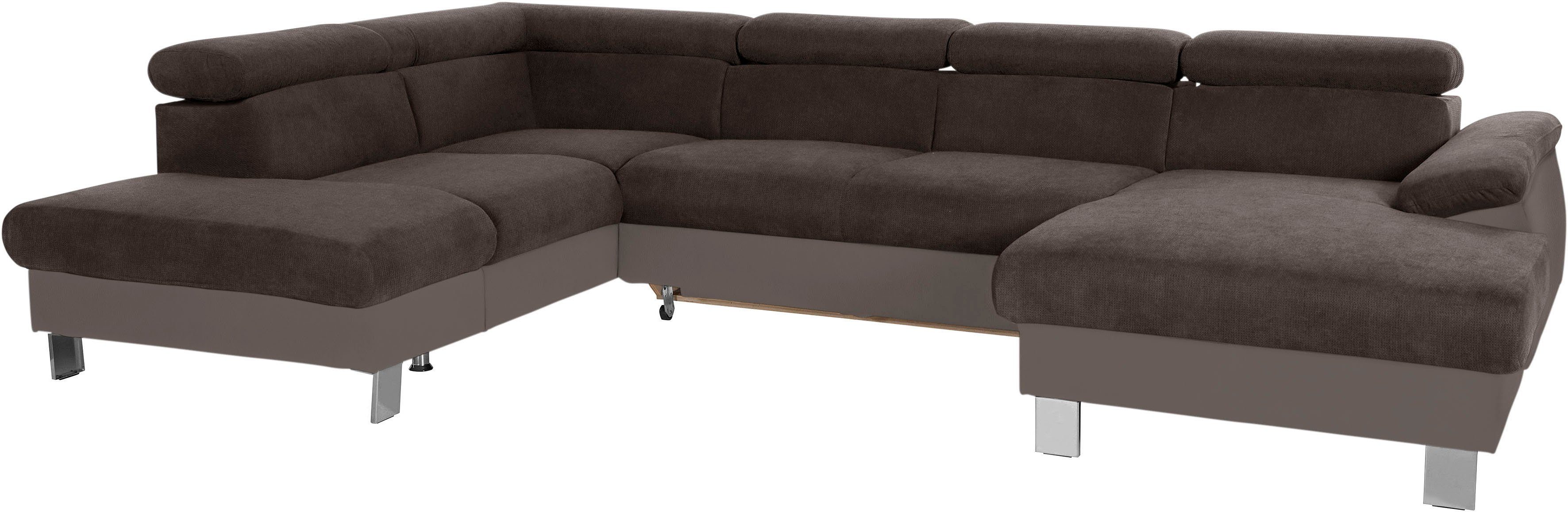 COTTA Wohnlandschaft "Komaris U-Form, B: 320 cm" mit Kopfteilverstellung, o günstig online kaufen