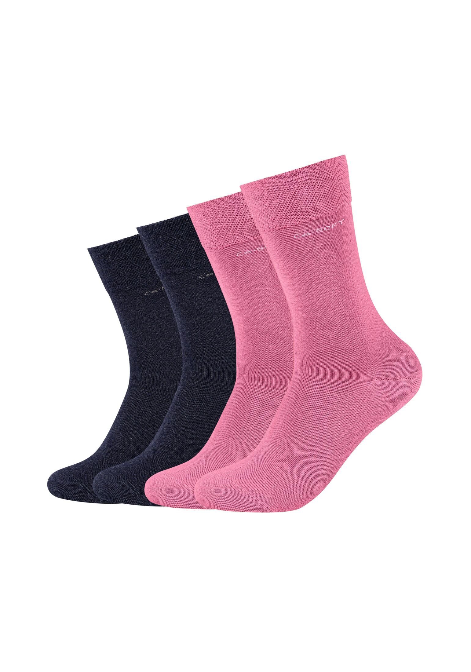 Camano Socken Socken für Damen azalea und Bequem pink Businesssocken Herren Komfortbund