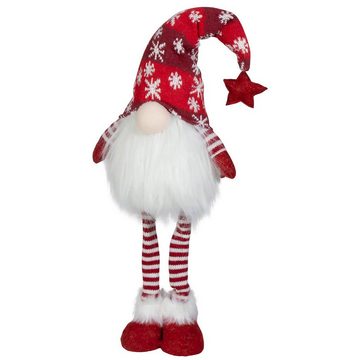 Christmas Paradise Weihnachtsfigur stehender XL Wichtel 50cm (70cm) mit Beleuchtung (Dekofiguren, 2 St., im Set), roter & grauer Gnom mit LED, 2 Designs, Weihnachtsdeko