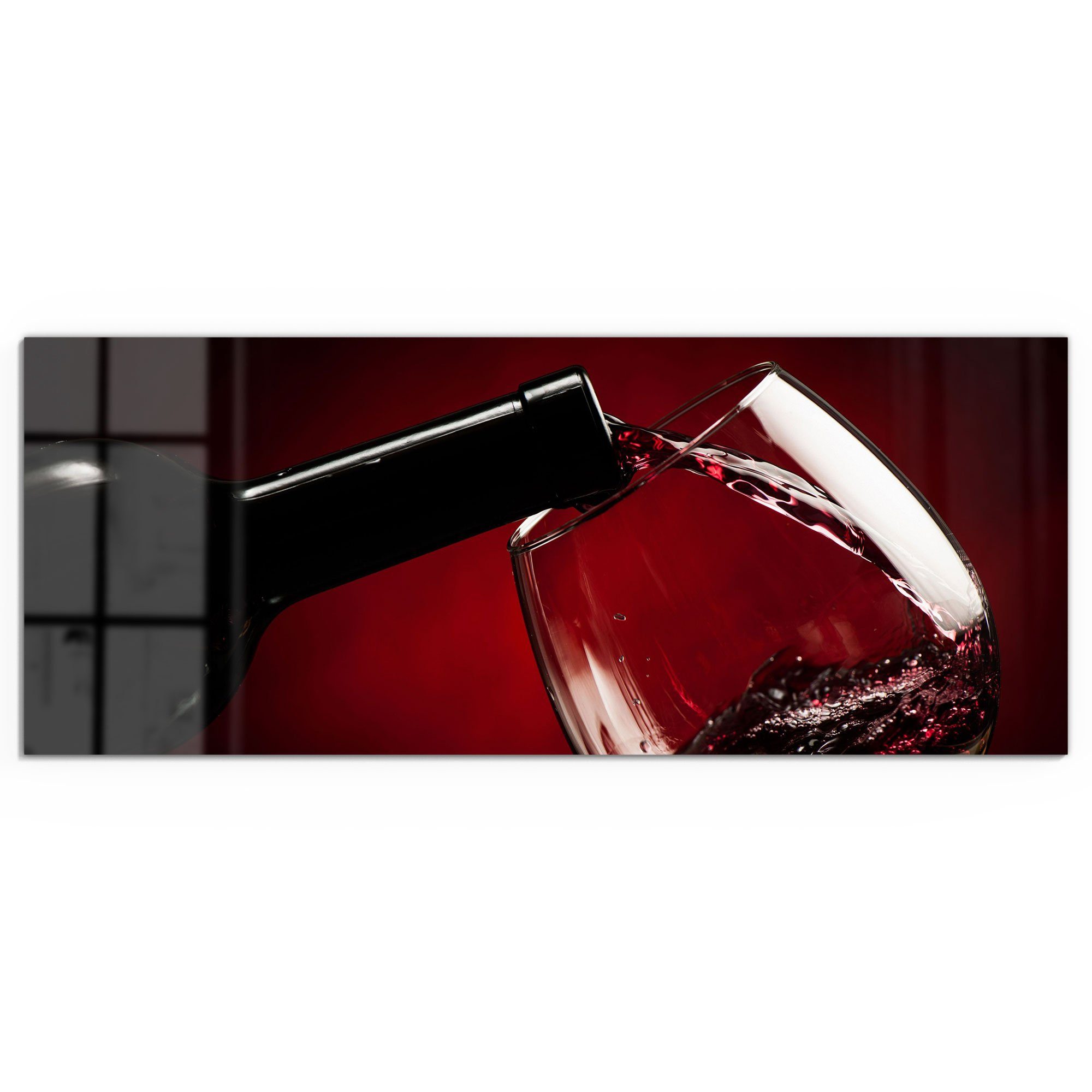 DEQORI Glasbild 'Rotwein wird eingeschenkt', 'Rotwein günstig online kaufen