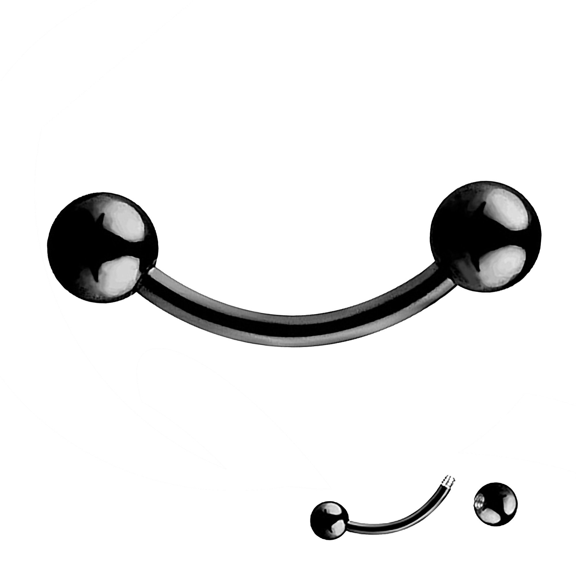 Taffstyle Augenbrauenpiercing Piercing Banane Chirurgenstahl Kugeln Augenbr günstig online kaufen