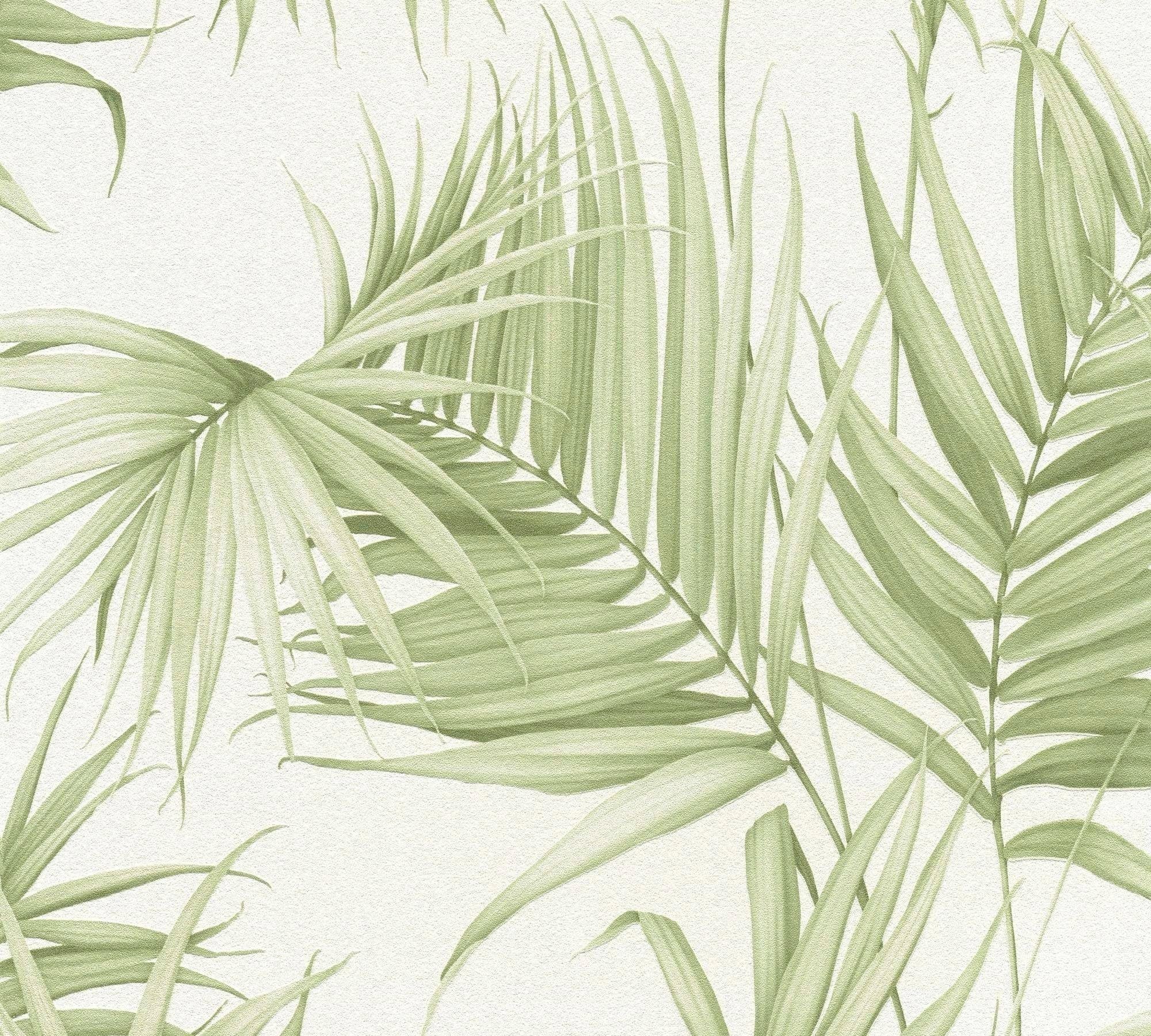METROPOLIS BY MICHALSKY LIVING Vliestapete Dream Again, botanisch, tropisch, Dschungeltapete Tapete Designer hellgrün/weiß