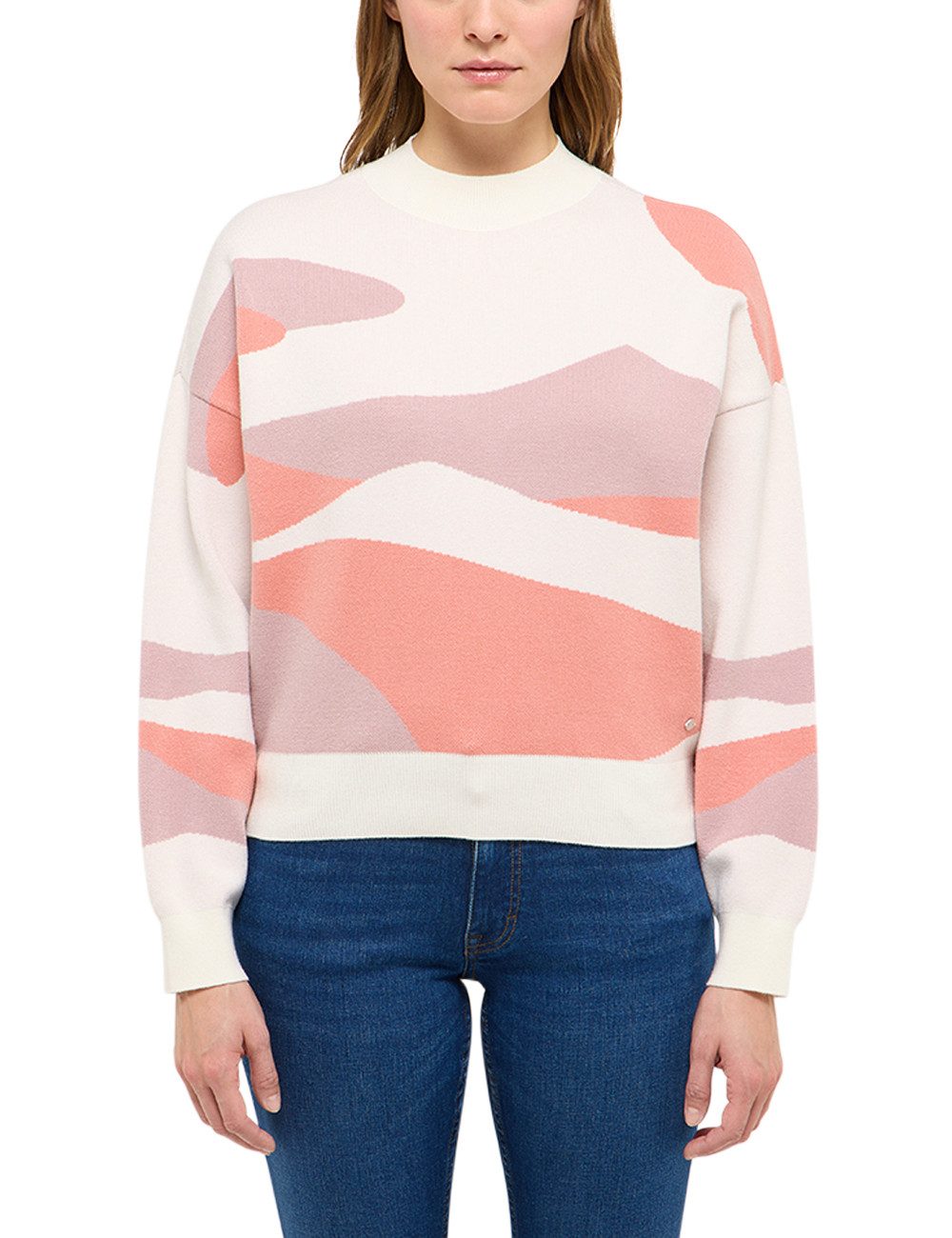 MUSTANG Sweater Damen Style Carla Jacquard