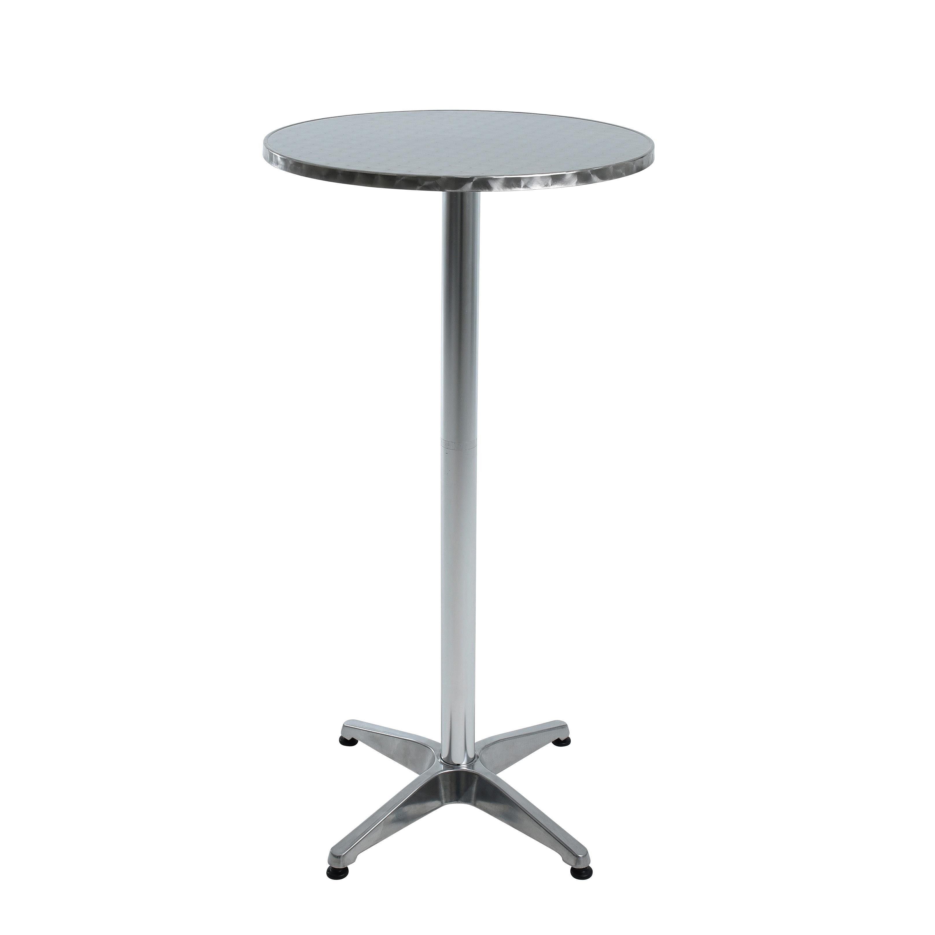 ESTEXO Beistelltisch Stehtisch Bartisch Bistrotisch höhenverstellbar klappbar Aluminium P