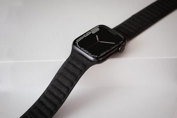 LAiMER Uhrenarmband LAIMER Apple Watch Armband UB1131-AW44 FLORENCE, Alcantara Space Grey