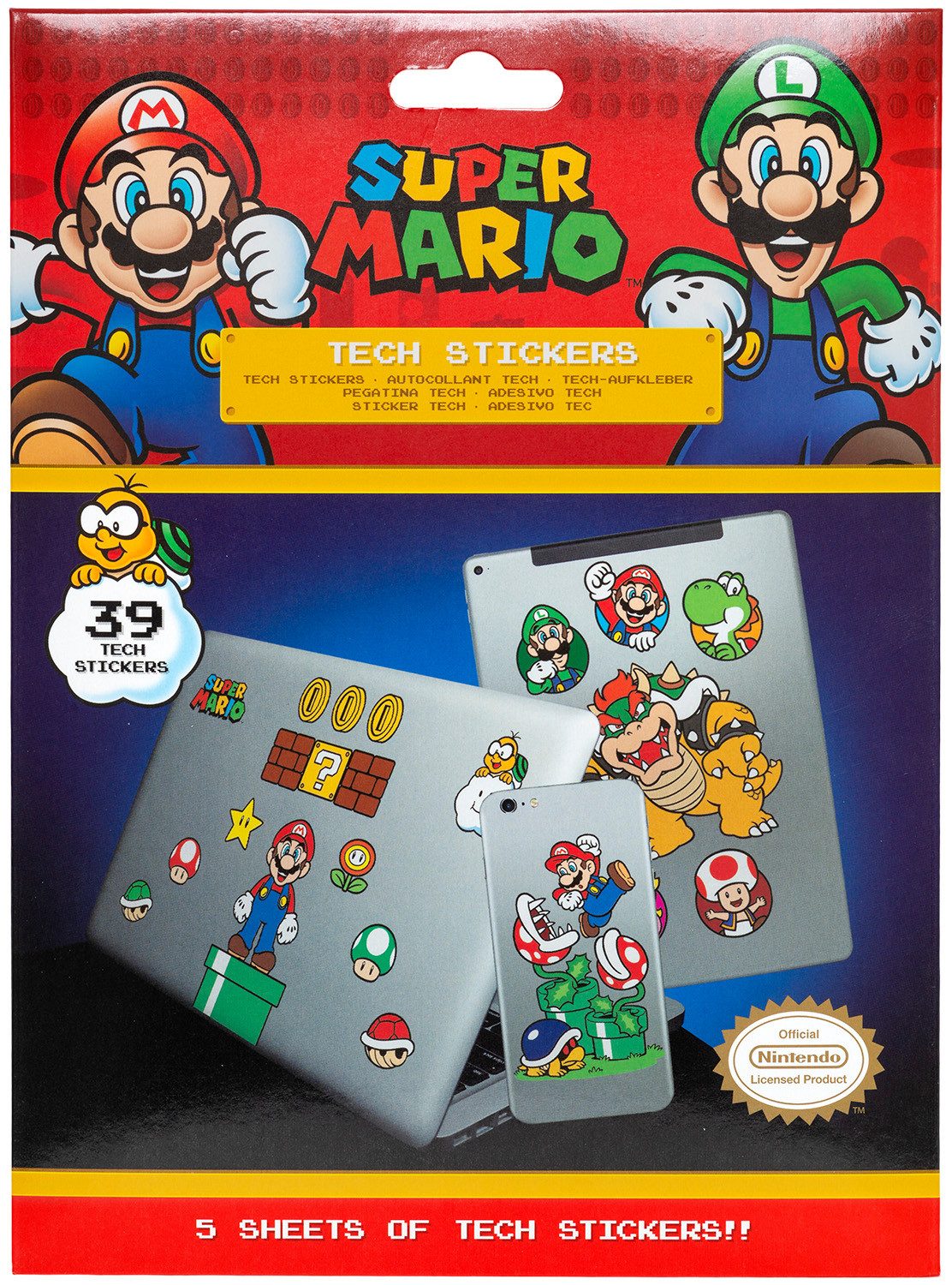 PYRAMID Sticker Tech Sticker - Super Mario (NEU & OVP)