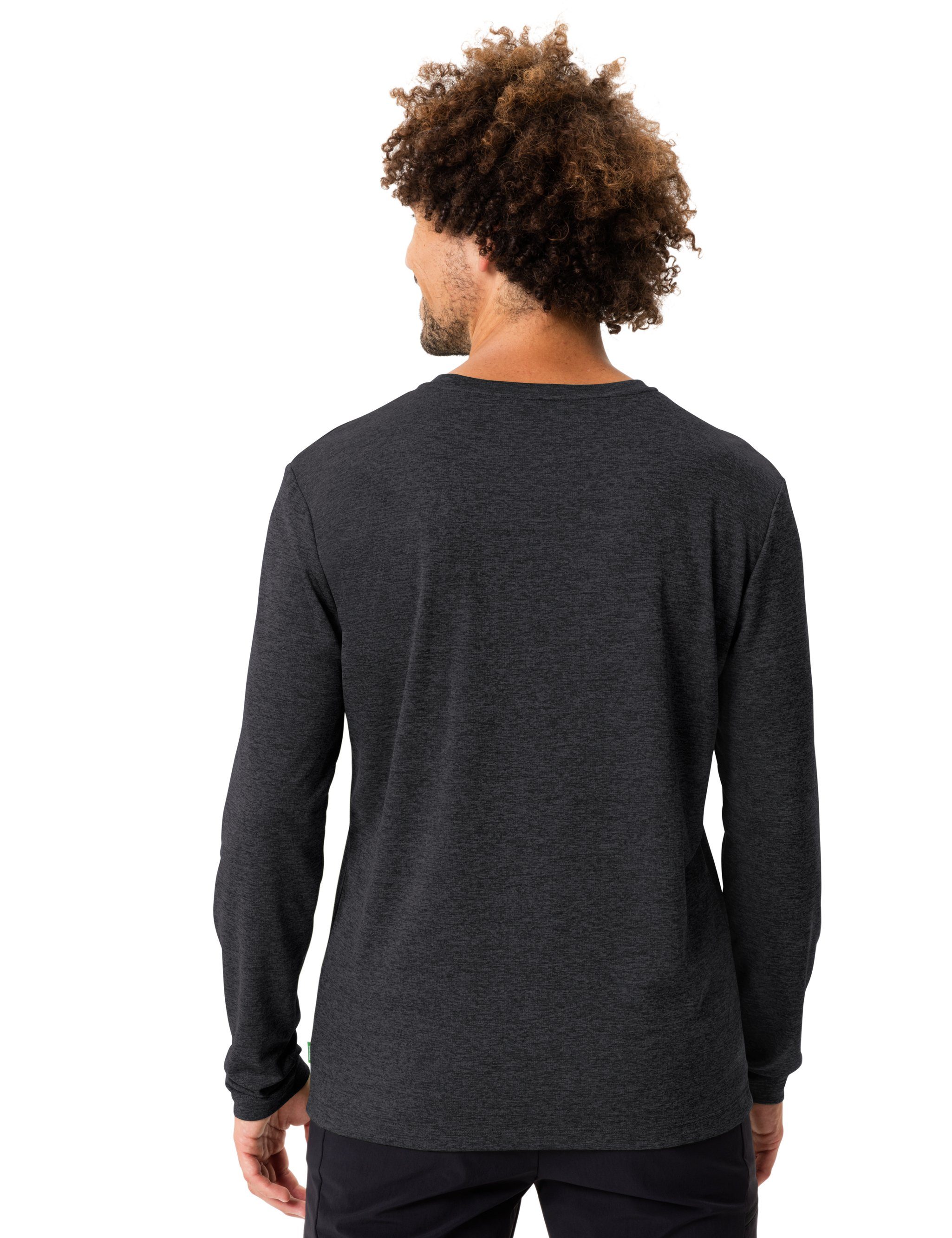Grüner (1-tlg) T-Shirt VAUDE black Men's T-Shirt Knopf LS Essential