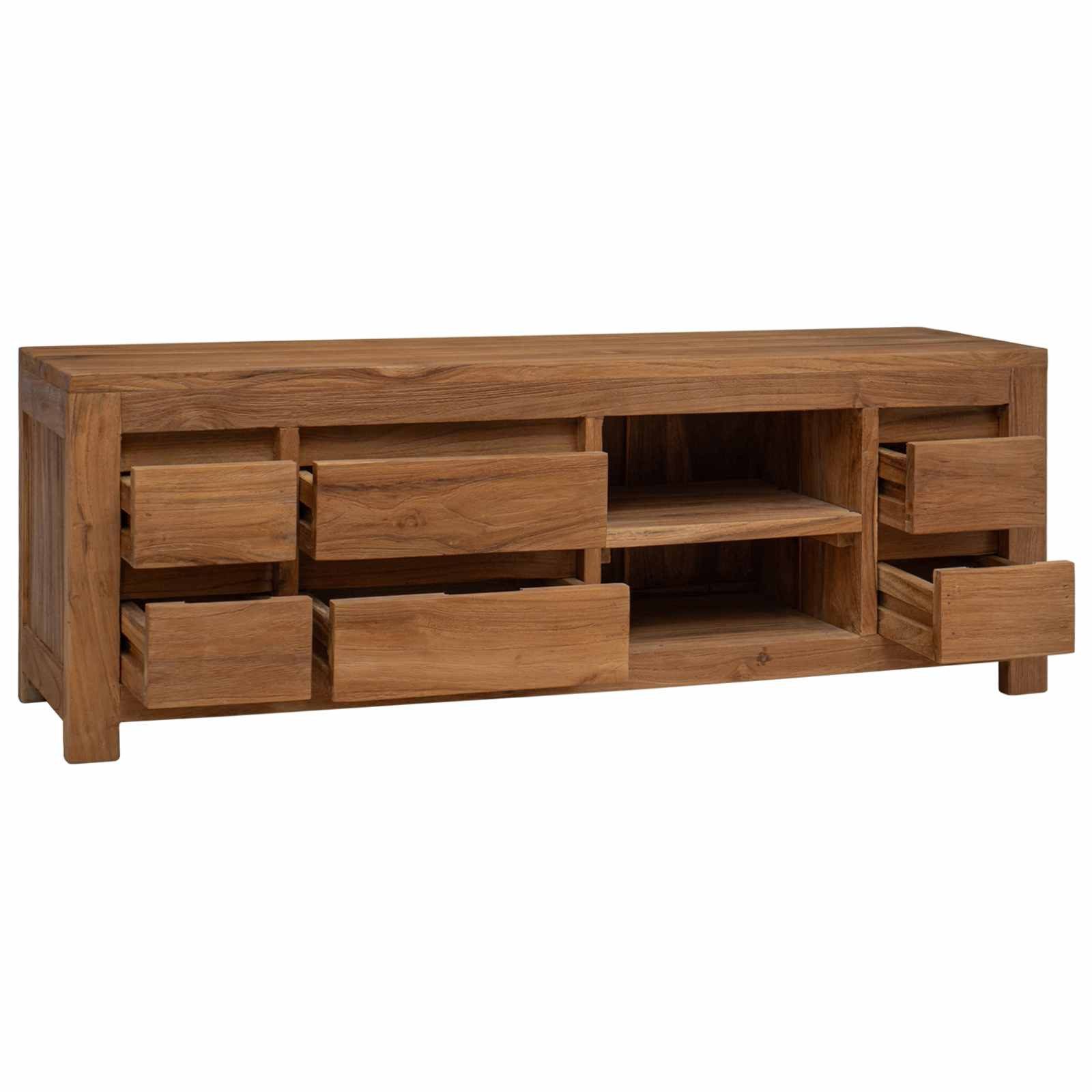 vidaXL TV-Schrank TV-Schrank 110 x 30 x 40 cm Natur Massivholz (1-St)