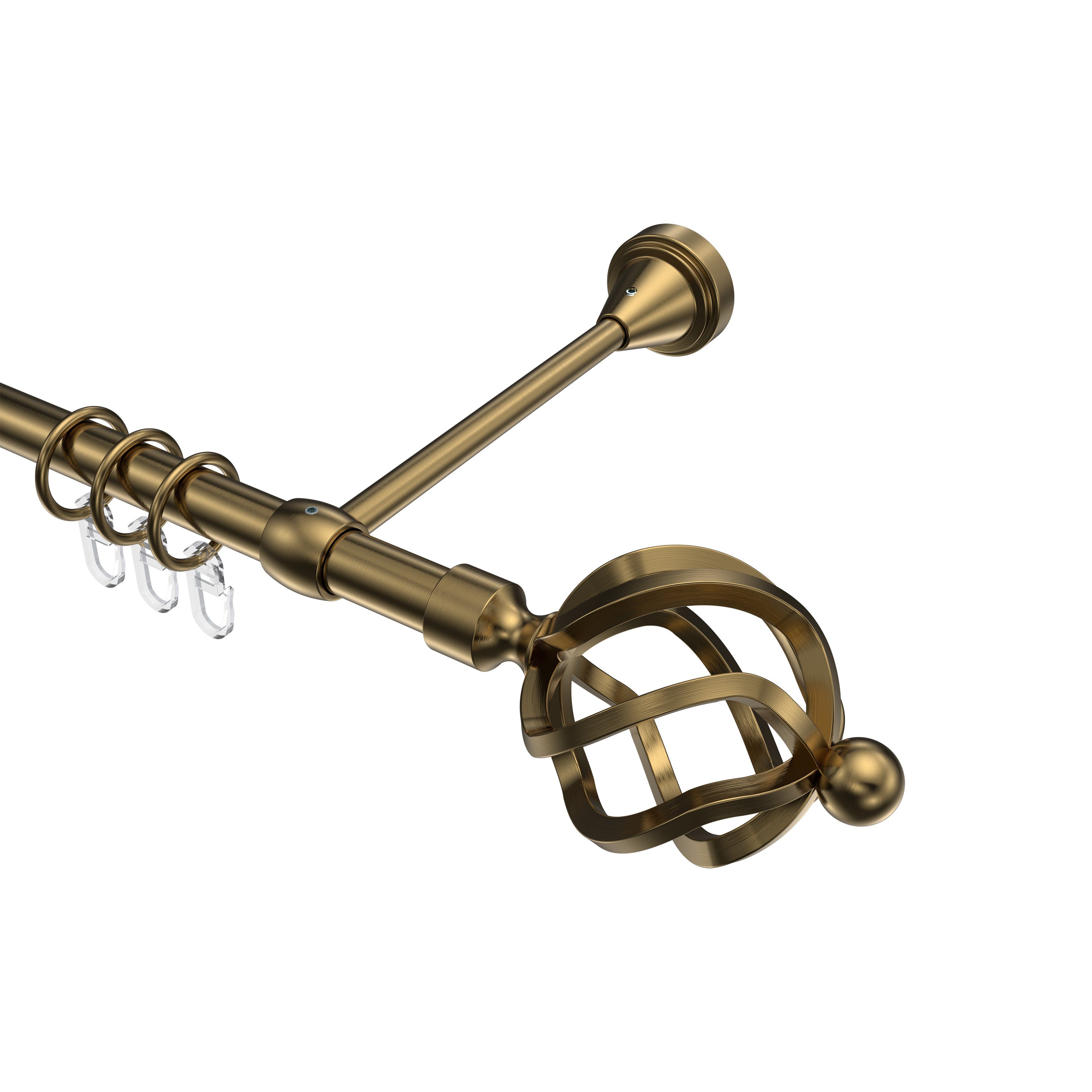 INTERDECO Gardinenstange Primus Paolo, Ø 16 mm, 1-läufig, Wandmontage, Deck günstig online kaufen