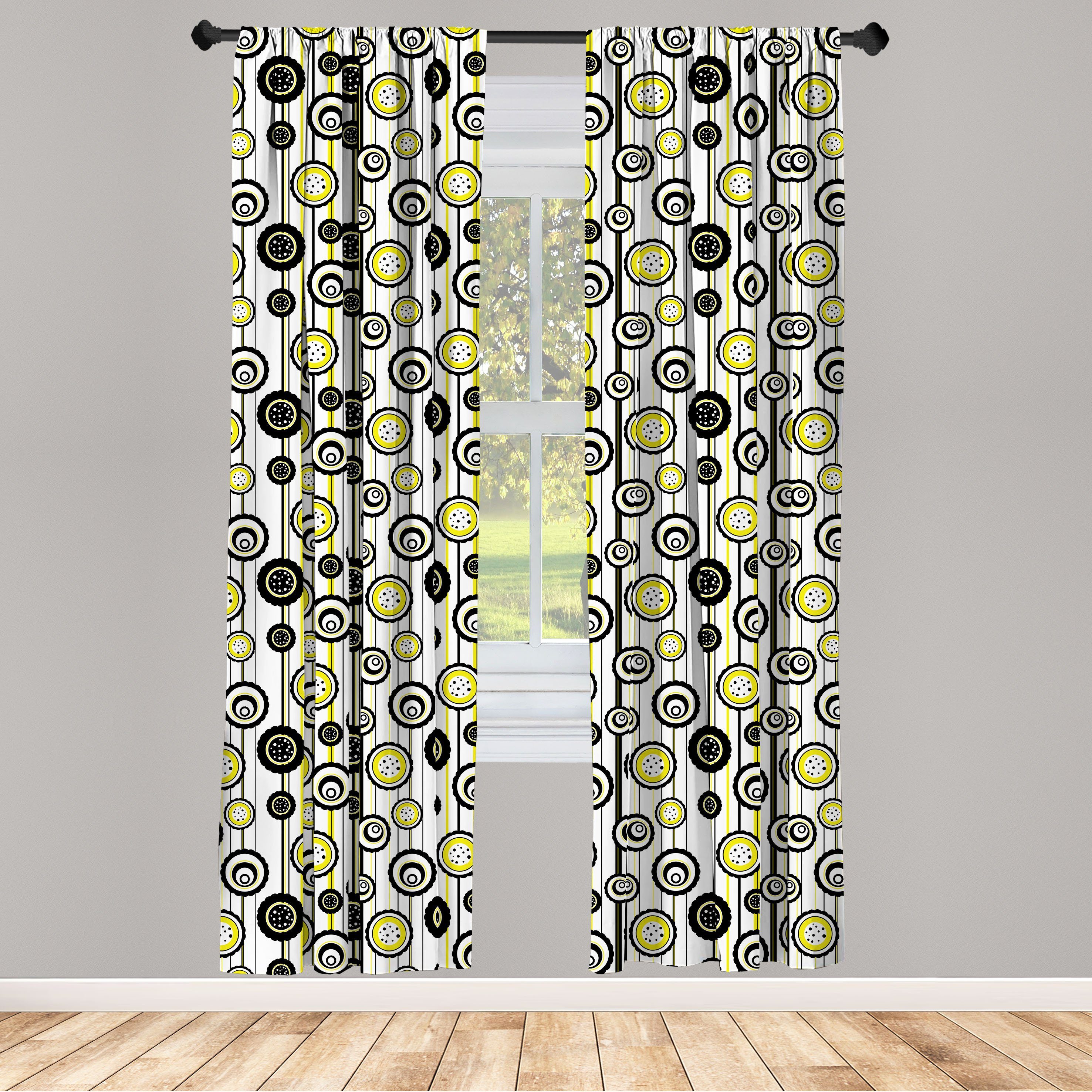 Microfaser, Vorhang Streifen Abstrakt Moderne Dekor, Abakuhaus, Schlafzimmer Gardine auf für Blumen Wohnzimmer