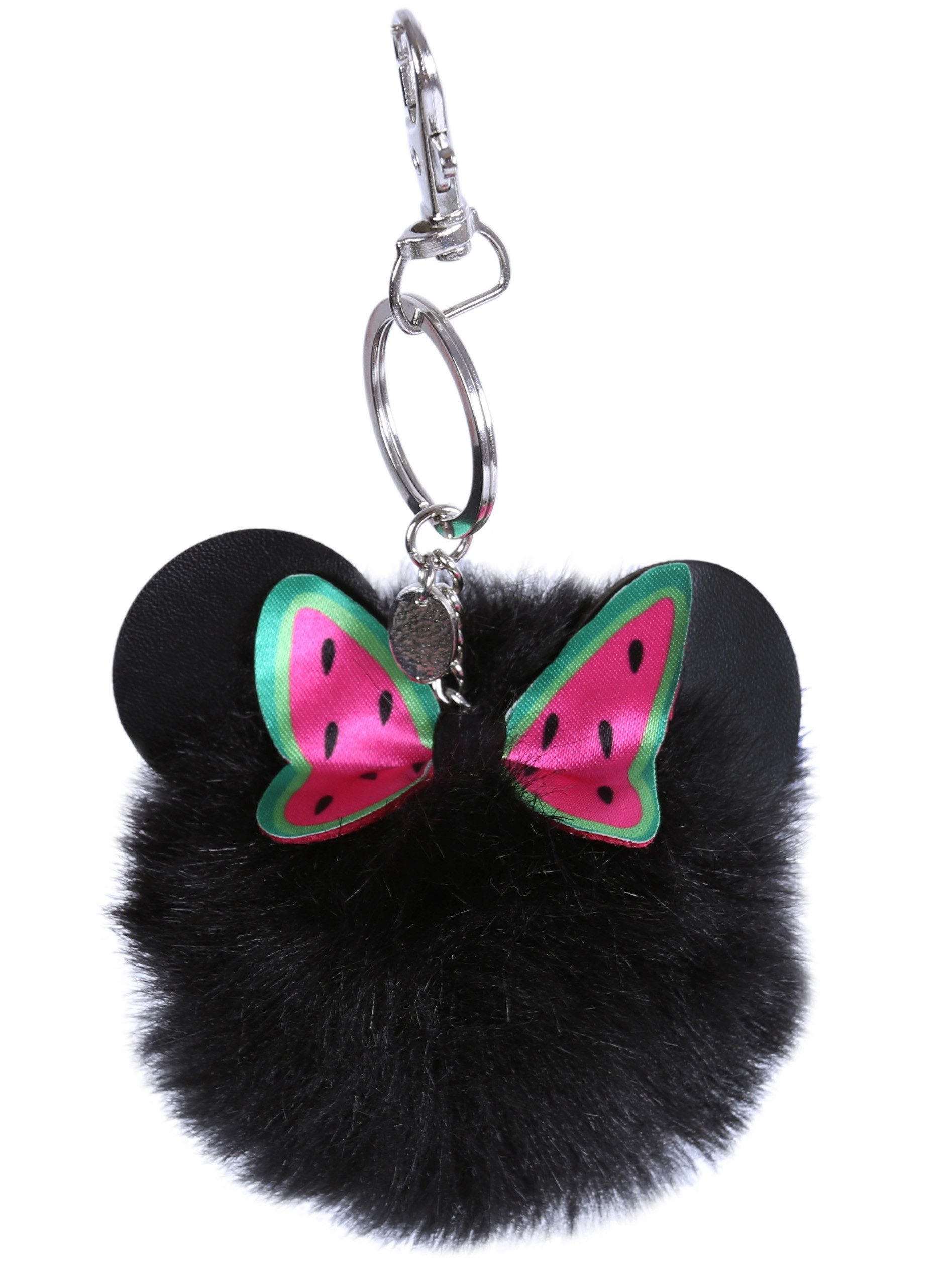 Sarcia.eu Schlüsselanhänger Schwarzer flauschiger Schlüsselanhänger Minnie Mouse DISNEY