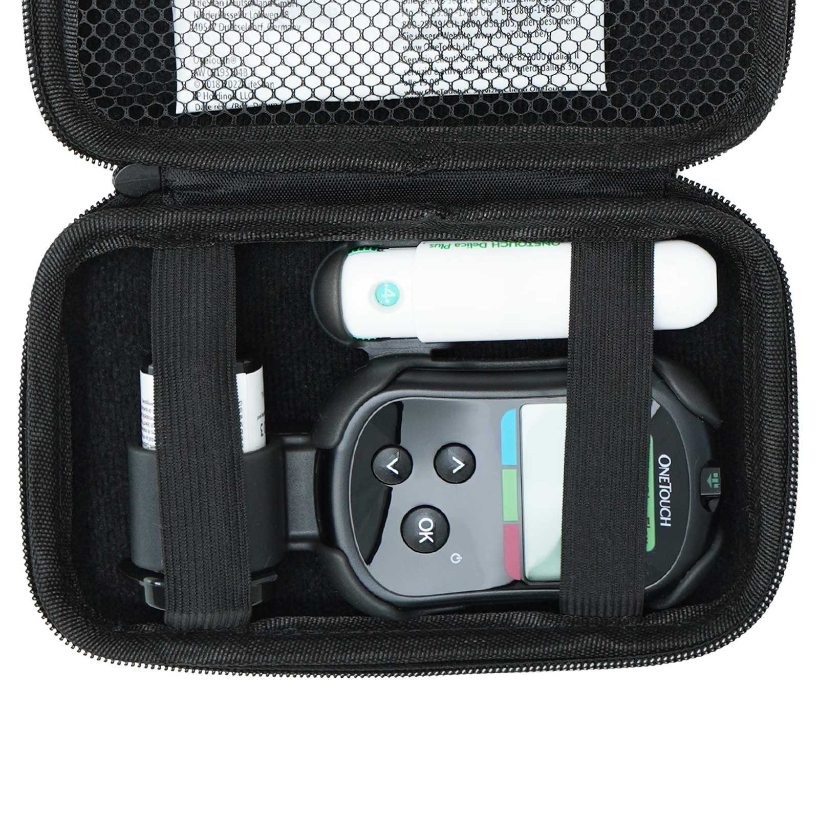 caseroxx Blutzuckermessgerät Blutzuckermessgerät Tasche für Onetouch Select Plus Flex – Bild 3 von 5