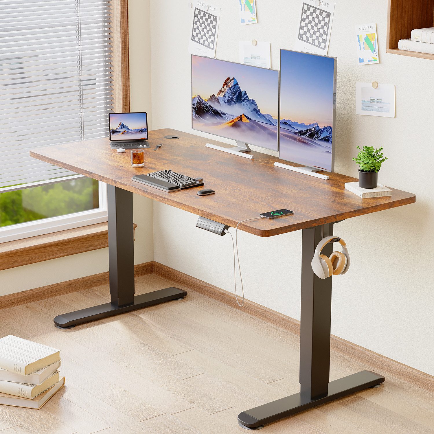 HOMALL Schreibtisch Höhenverstellbarer elektrischer Hubtisch mit günstig online kaufen