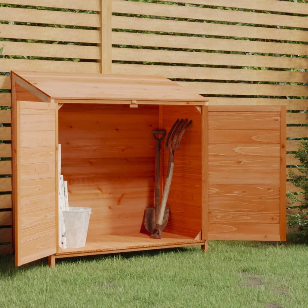 vidaXL Garten-Geräteschrank 102 x 52 x 112 cm Geräteschuppen Braun 102x52x112 cm Massivholz Tanne