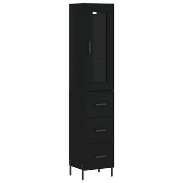 vidaXL Kleiderschrank Regal Highboard Schrank Hochschrank Schwarz 34,5x34x180 cm Holzwerksto