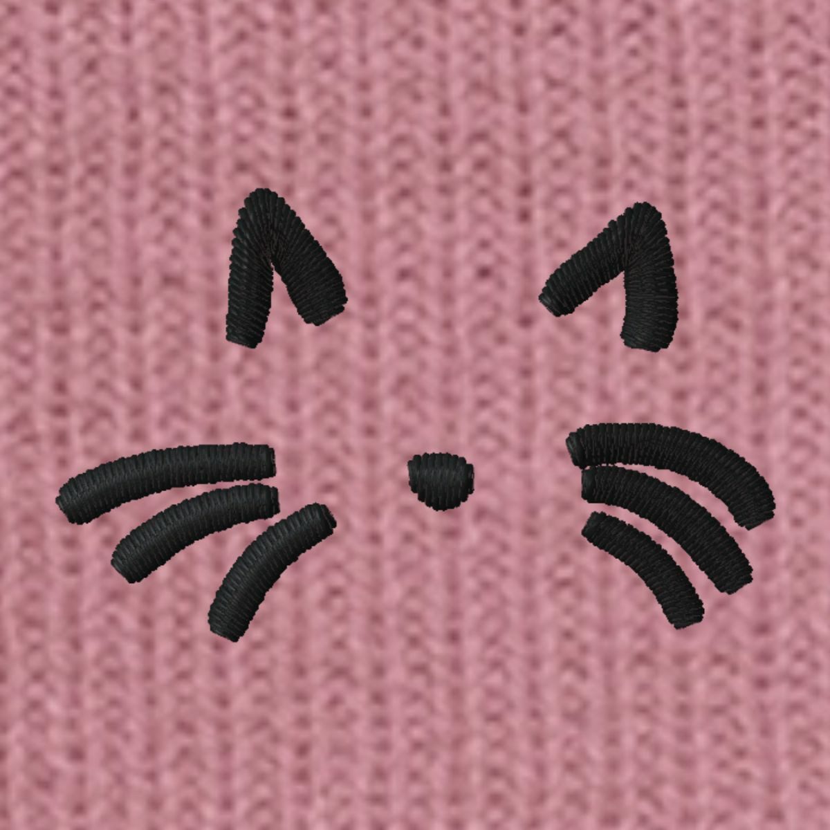Spreadshirt Beanie Katzen Gesicht Bestickte Wintermütze (1-St)