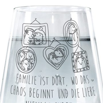 Mr. & Mrs. Panda Glas Igel Familie - Transparent - Geschenk, Liebe, Trinkglas mit Gravur, T, Premium Glas, Elegantes Design