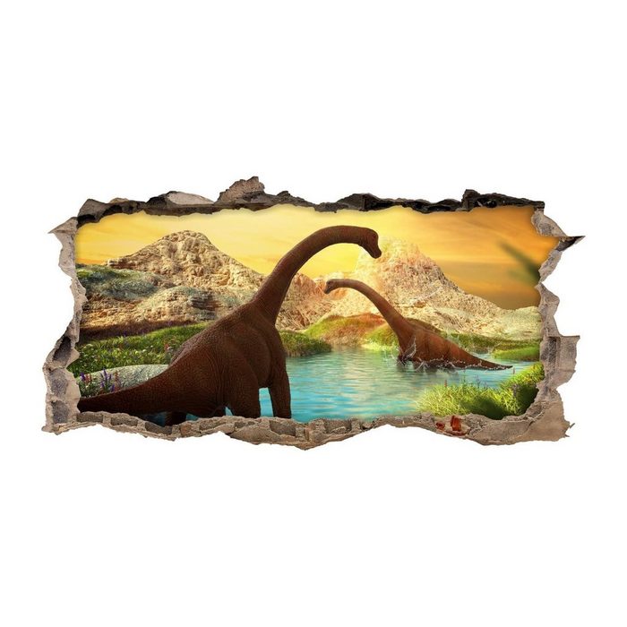nikima Wandtattoo 118 Brachiosaurus - Loch in der Wand (PVC-Folie) in 6 vers. Größen
