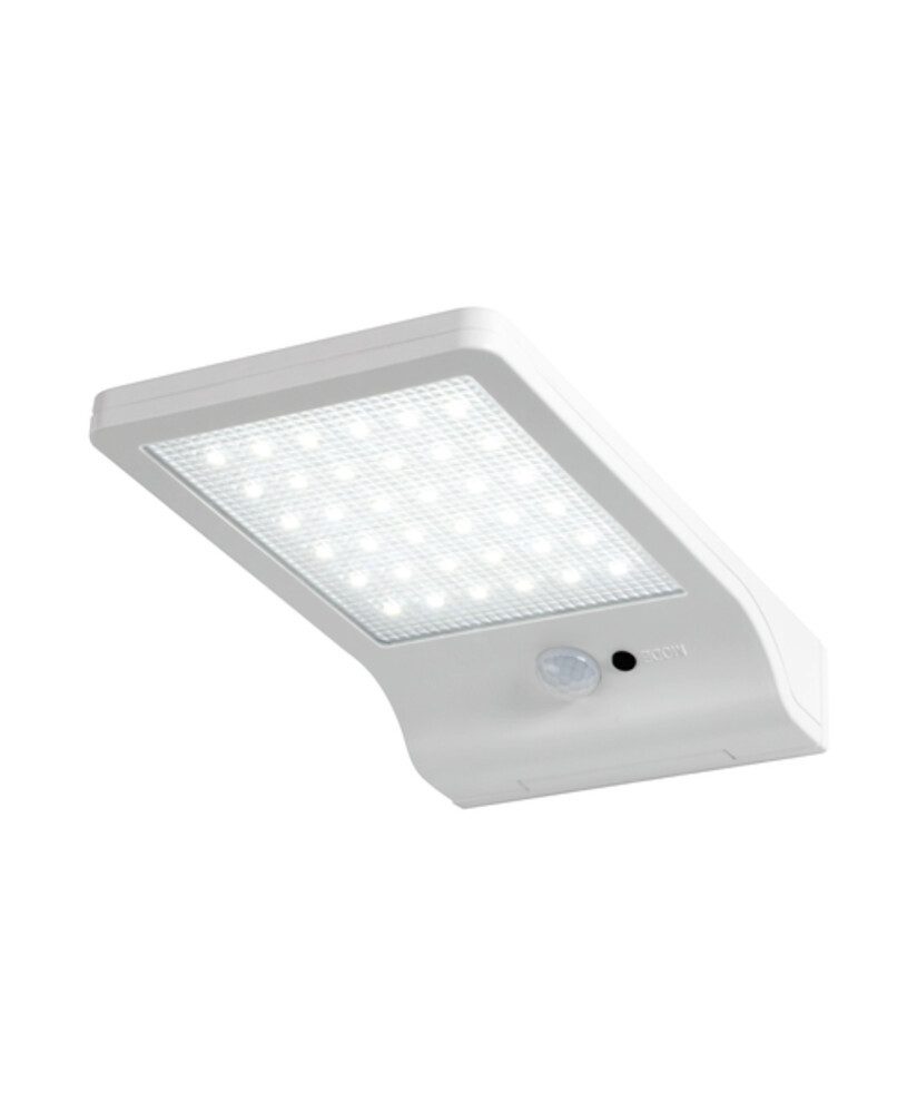 Ledvance Außen-Wandleuchte Acrylonitrile butadiene styrene (ABS), 3W, kaltweiß, 320lm, IP44, wassergeschützt solarbetrieben, kaltweiß