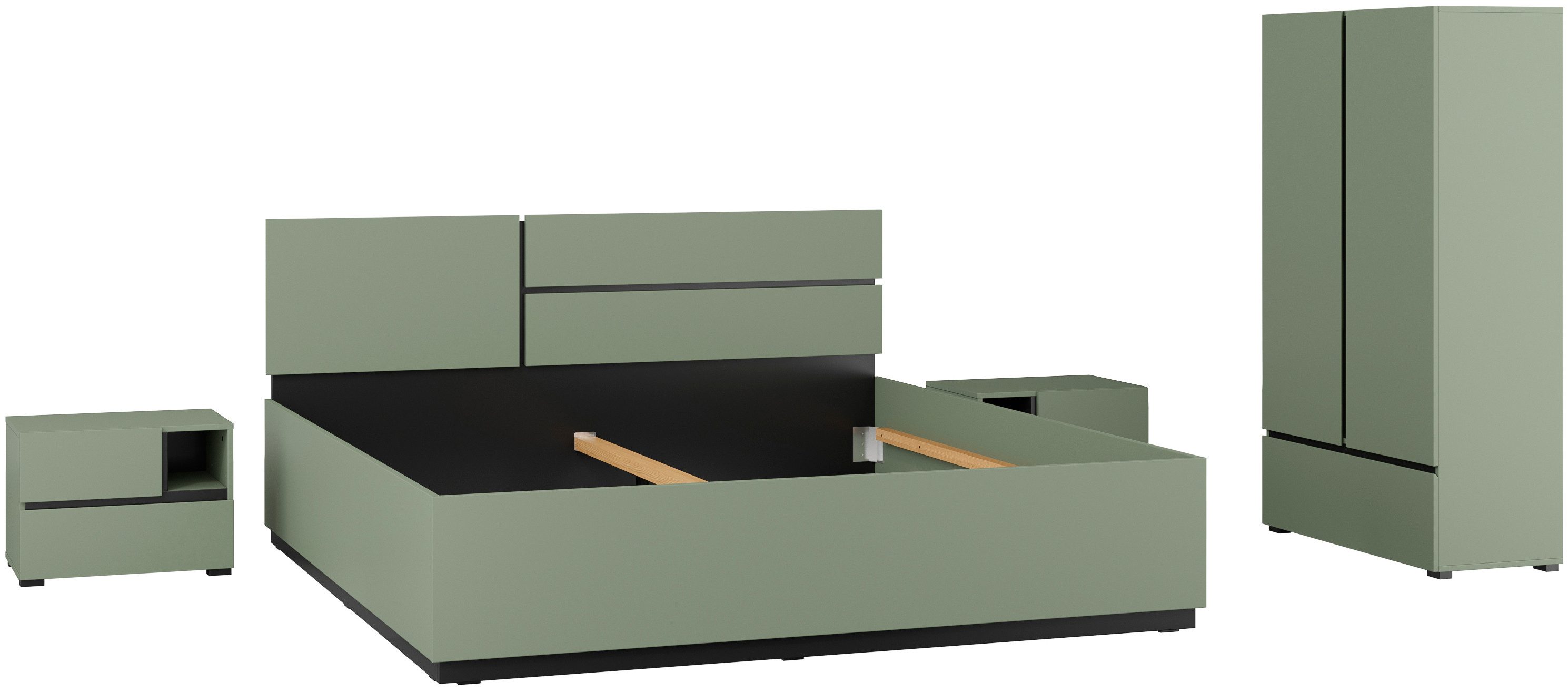 INOSIGN Schlafzimmer-Set Cross, moderne, grifflose Optik, günstig online kaufen