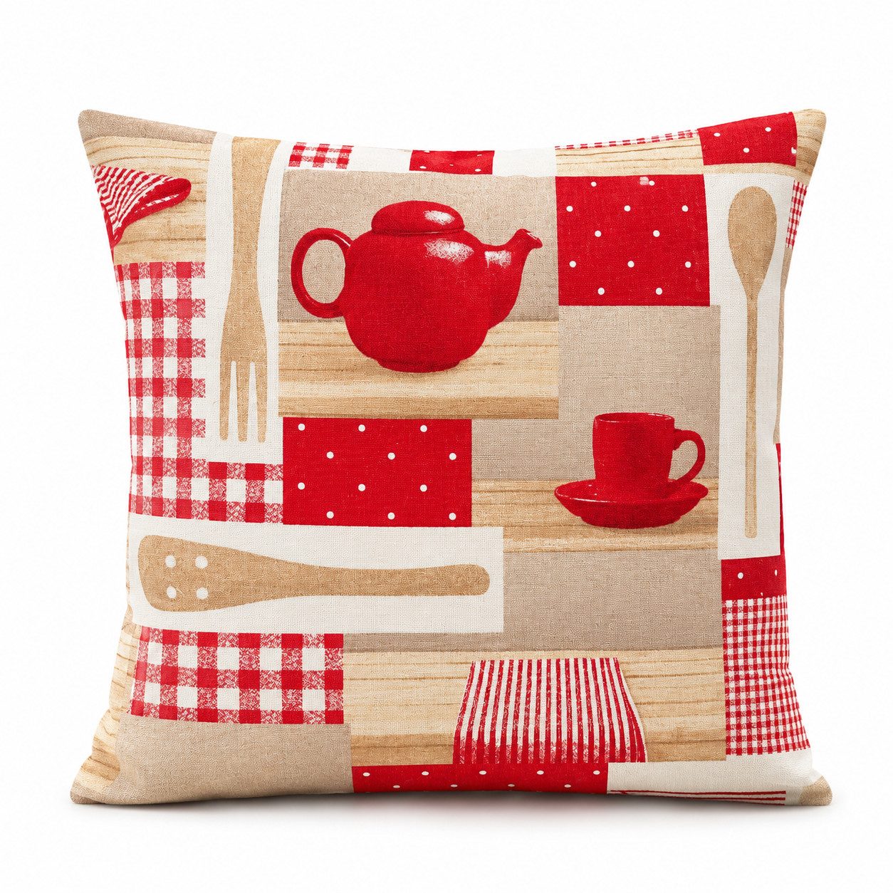 HOSSNER - HOMECOLLECTION Kissenbezug Kitchen 40x40 cm, (1 Stück), Dekokissen Bezug bedruckt modern
