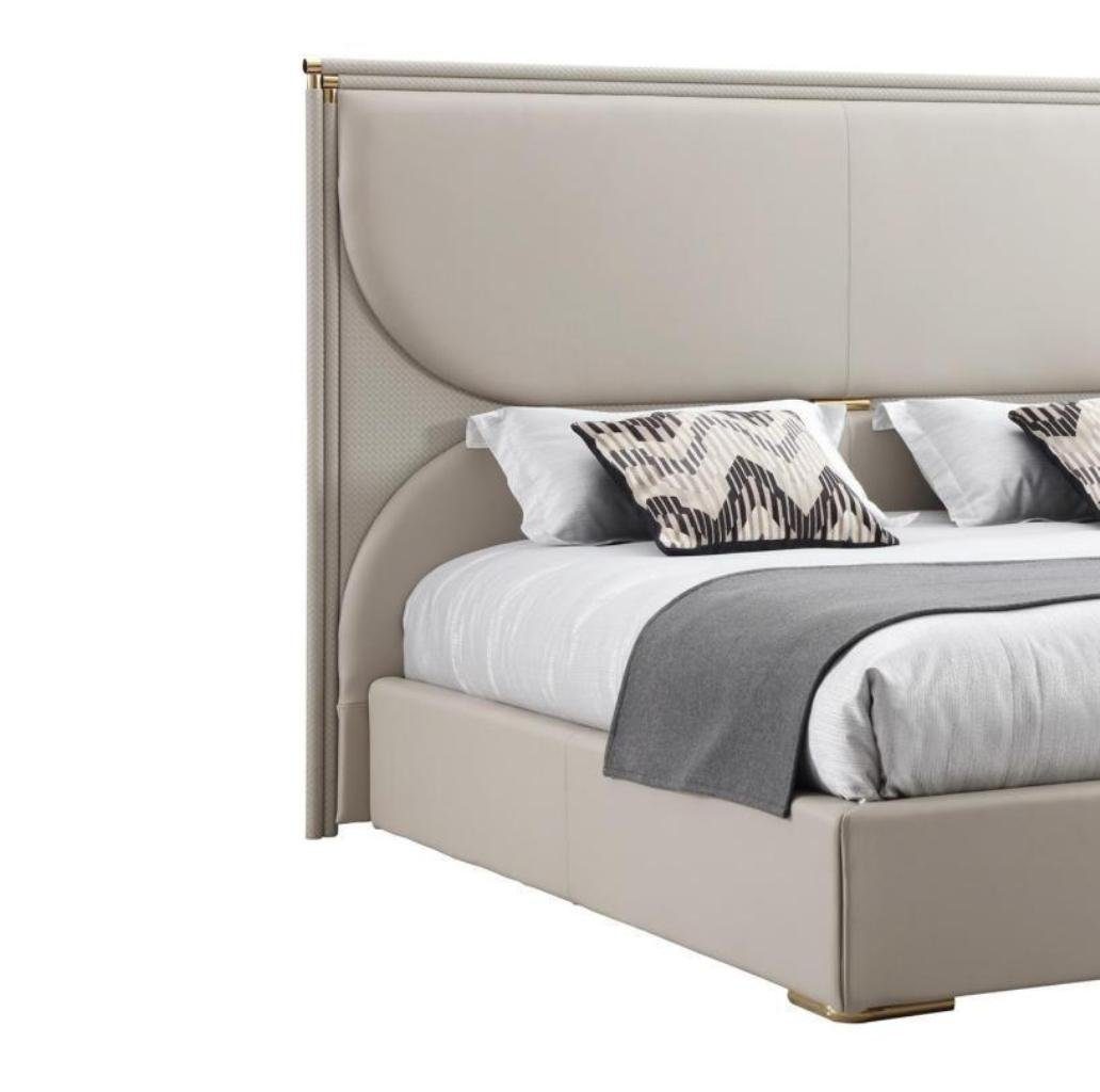 Designer Made Möbel Bett Luxus Betten Bett), Bett Doppelbett Schlafzimmer Europa in JVmoebel (1-tlg., Weiß 1x Textil