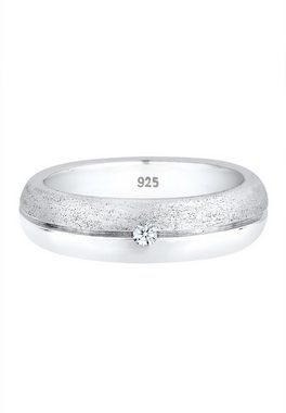 Elli DIAMONDS Verlobungsring Basic Bandring Diamant (0.03 ct) 925 Silber