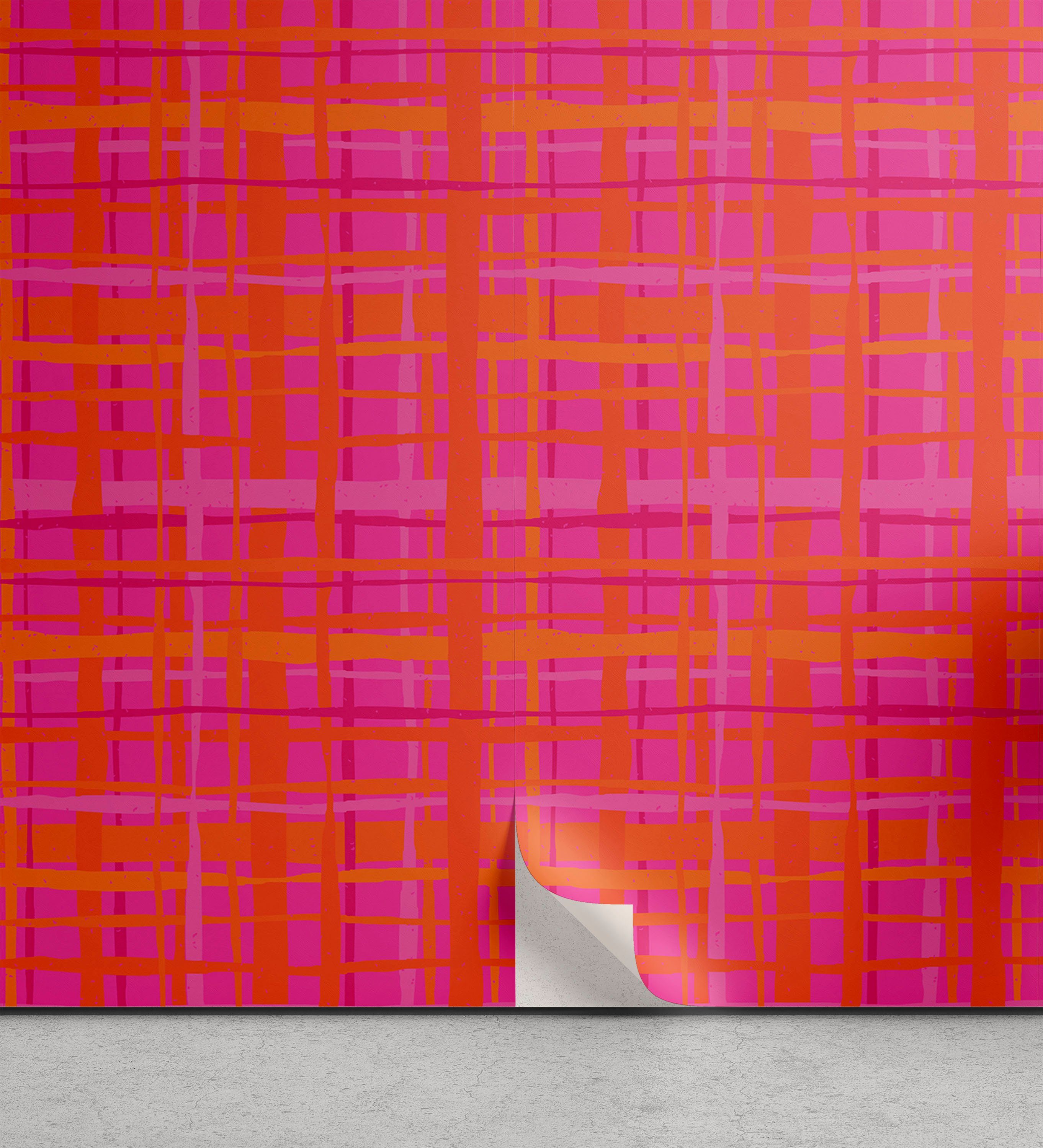 Abakuhaus Vinyltapete selbstklebendes Wohnzimmer Küchenakzent, Abstrakt Hand gezeichnet wie Streifen