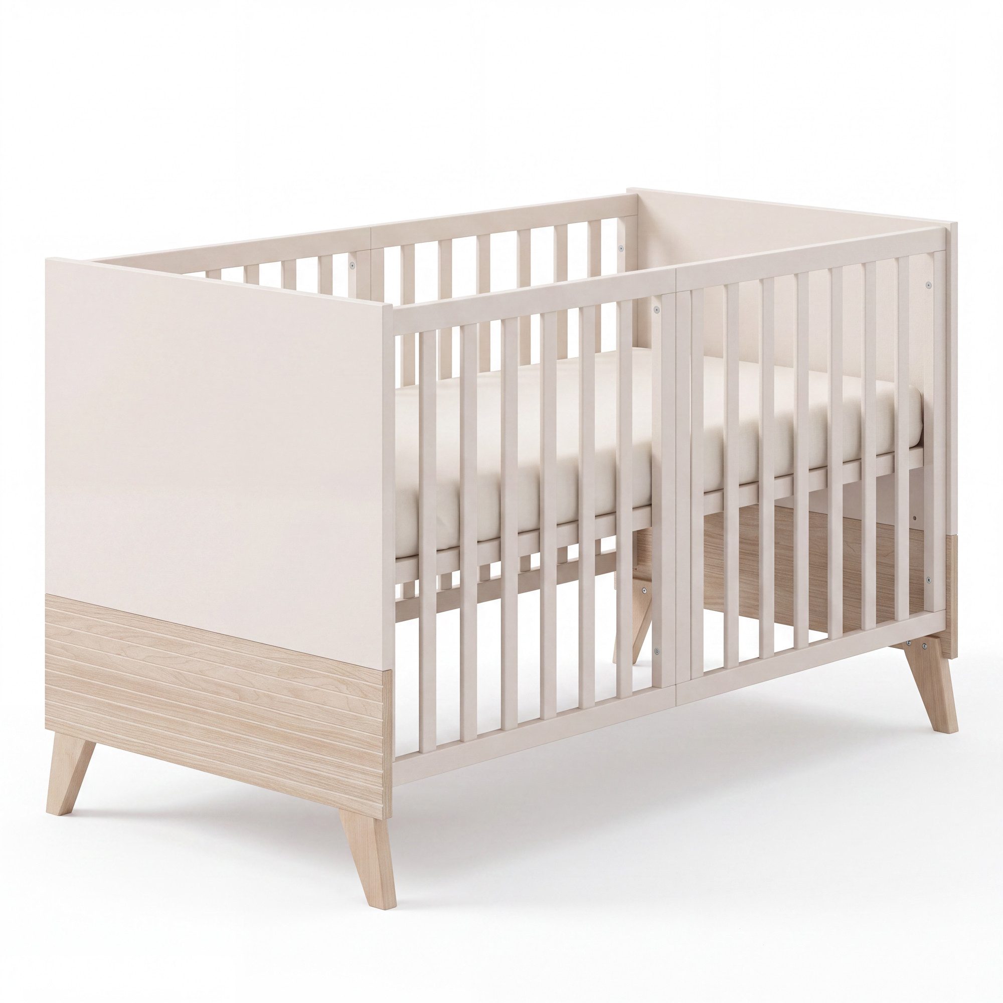roba® Babybett 70 x 140 cm - verschiedene moderne Designs - aus Holz - mitwachsend, praktisches Gitterbett - Baby Bett ab Geburt - höhenverstellbar