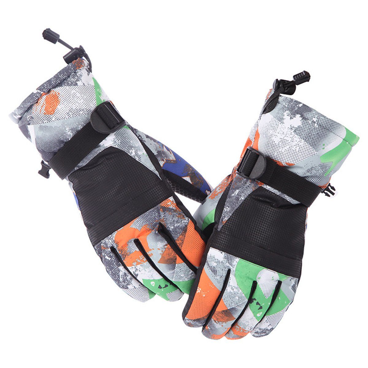 Die Sterne Langlaufhandschuhe Kinder/Männer/Damen Winter-Outdoor-Sport-Snowboard-Handschuhe Schwarz