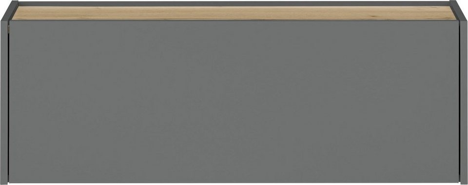 INOSIGN Aktenschrank CiTY/GiRON Hängeschrank zeitlos modern, wohnliches  Home Office, Breite 100 cm, In zeitloser Farbausführung; Anthrazit bzw.  Weiss mit Absetzung Eiche Dekor