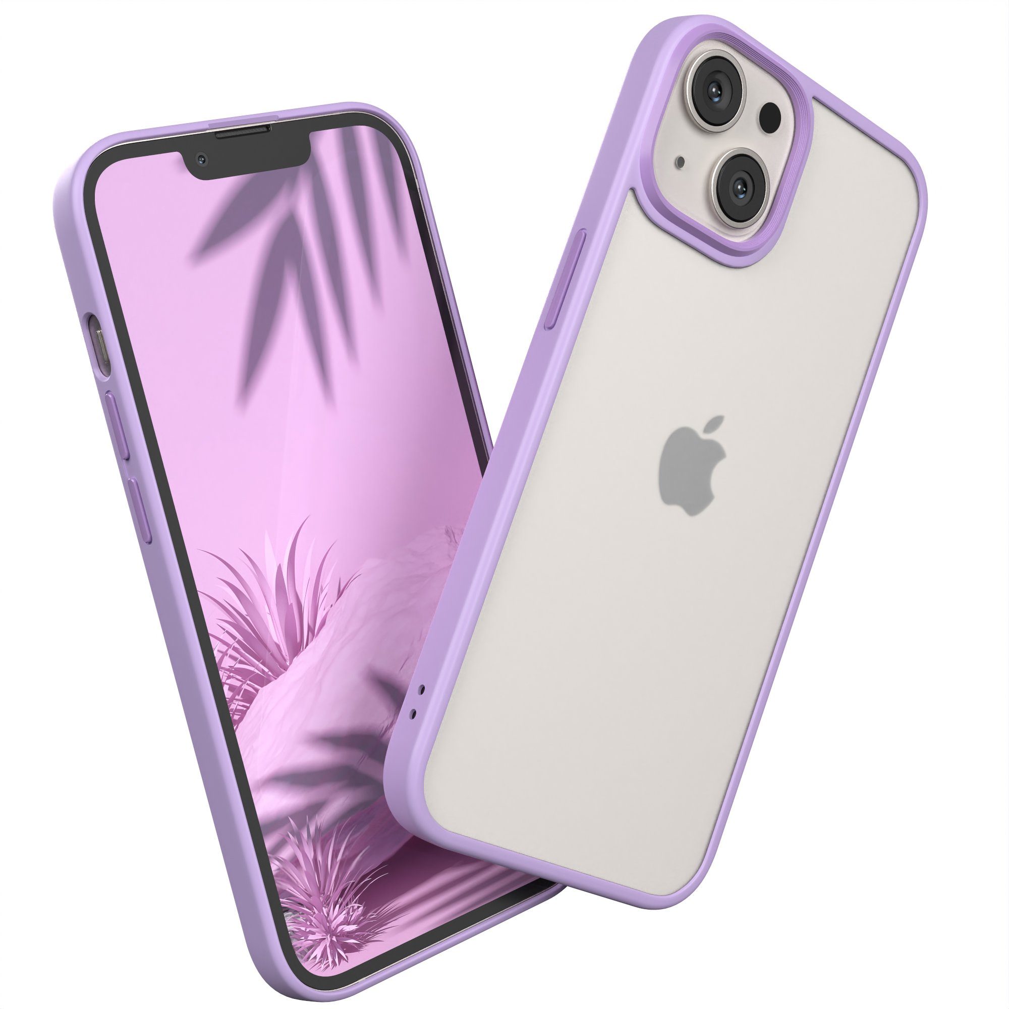 EAZY CASE Handyhülle Outdoor Case für Apple iPhone 13 6,1 Zoll, Schutzhülle mit Kameraschutz Robust Schutzhülle stoßfest Lila Lavendel
