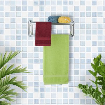 relaxdays Handtuchhalter Verchromter Handtuchhalter für die Wand