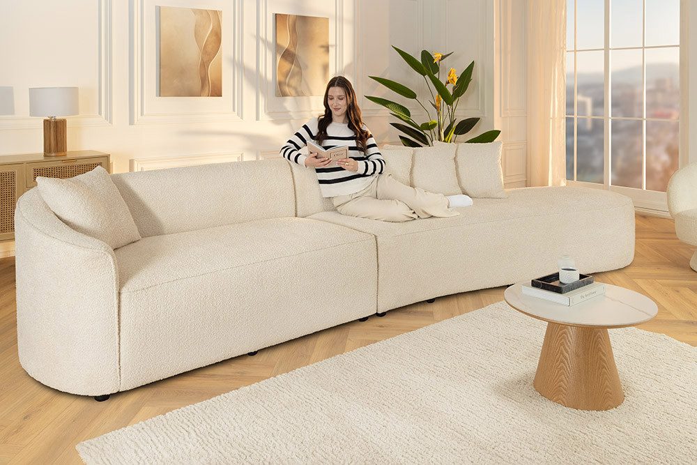 riess-ambiente Big-Sofa ATELIER L 330cm beige Bouclé - inkl. Kissen, Schaum günstig online kaufen