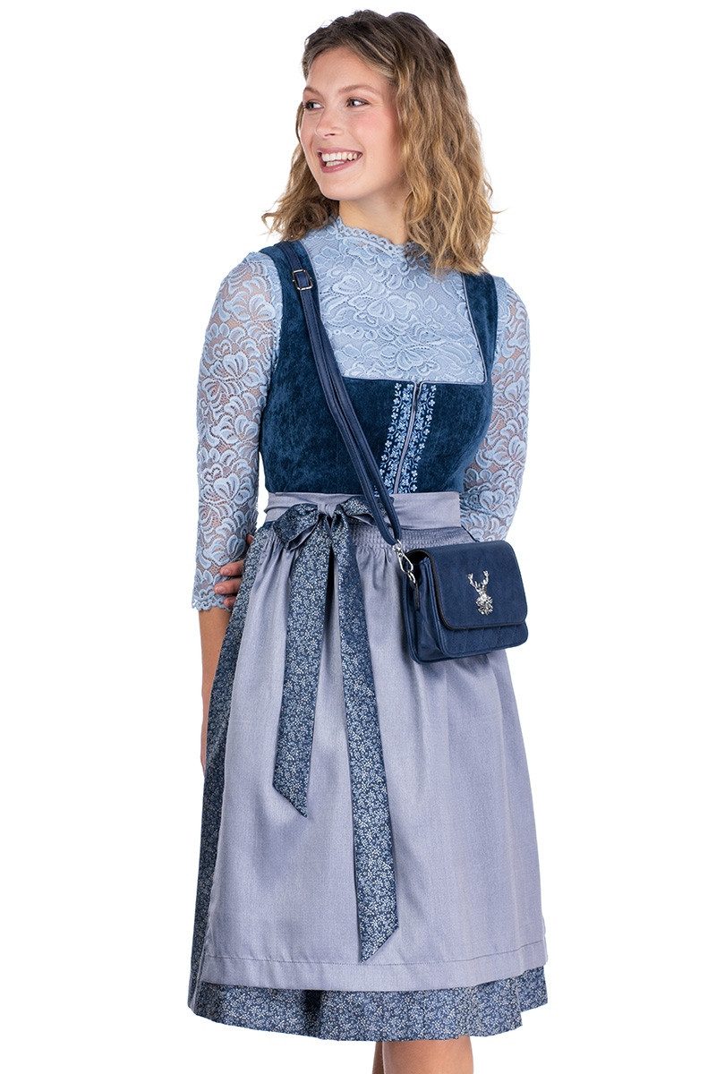 Spieth & Wensky Dirndl Cord Dirndl 2tlg. - DEMO - dunkelblau/silber günstig online kaufen