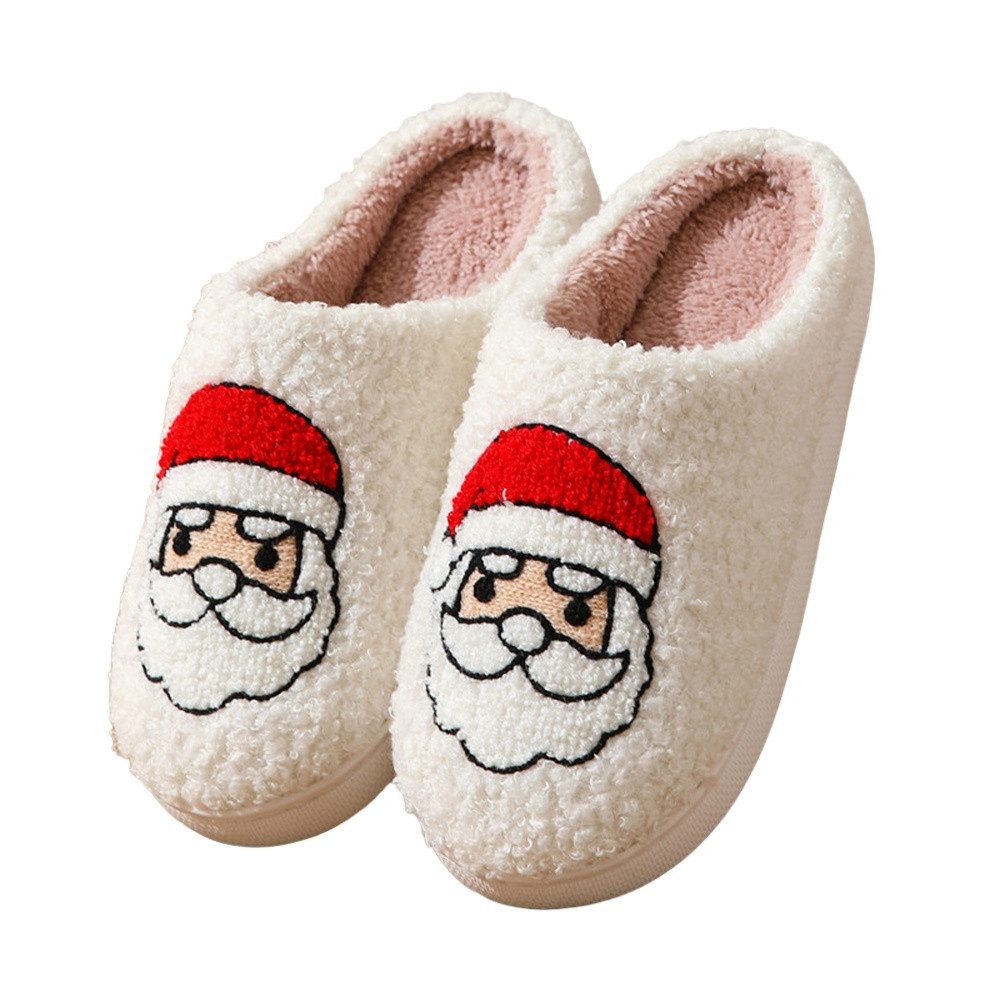 Coonoor Damen Herren Weihnachten Hausschuhe Bequeme Warme Pantoffeln Plüsch Hausschuhe Weicher Plüsch Trendiger Slipper drinnen und draußen