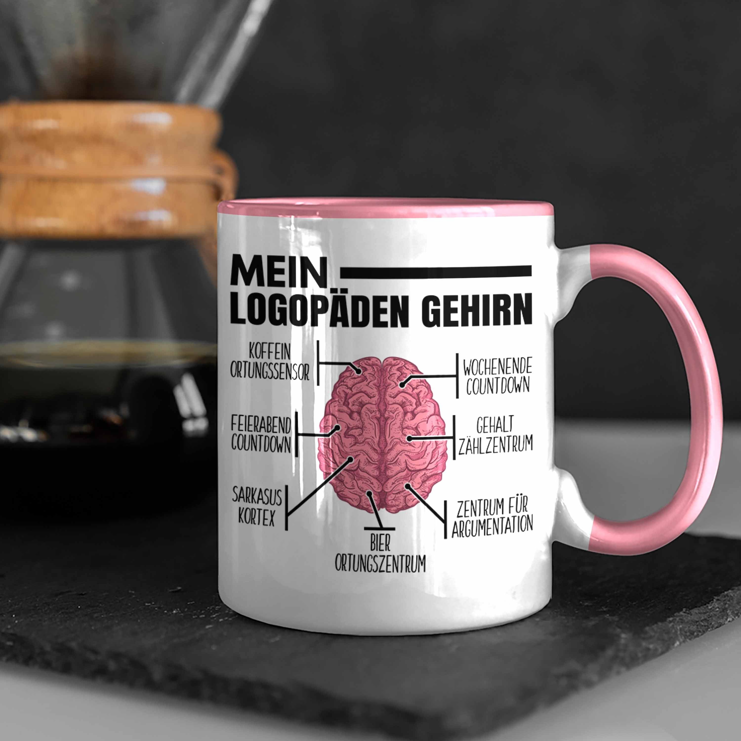 Gehirn Logopädie Logopädin Trendation - Logopädin Tasse Trendation Mein Geschenk Rosa Logopäde Tasse