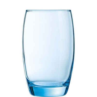 Arcoroc Longdrinkglas Salto Ice Blue, Glas, Longdrink 350ml Glas transparent 6 Stück